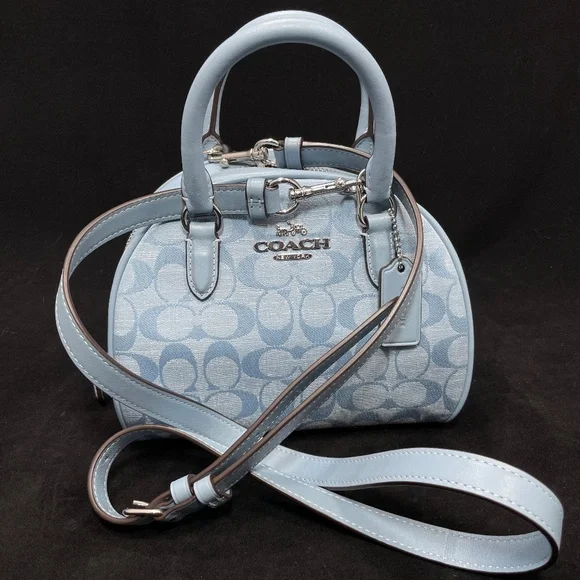 Coach Sydney Satchel In Signature Chambray - NWT - Picture 9 of 13